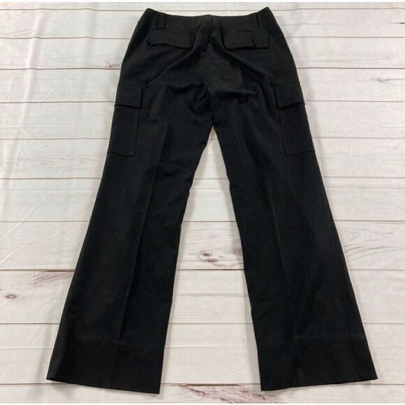 Theory Black Bootcut Cargo Trouser Pants Size 10 - Picture 2 of 13